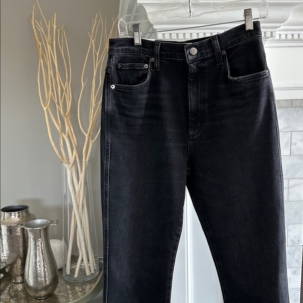 Agolde Charcoal High-Waist Jeans